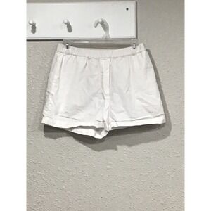Aritzia Wilfred Free Breeze Shorts White Poplin Cotton 2.5" Pull-On Women's M